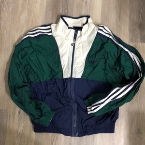 Vintage color block adidas windbreaker